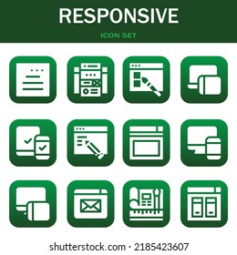 responsive icon set. Vector  illustrations related with Website, Web site and Web design