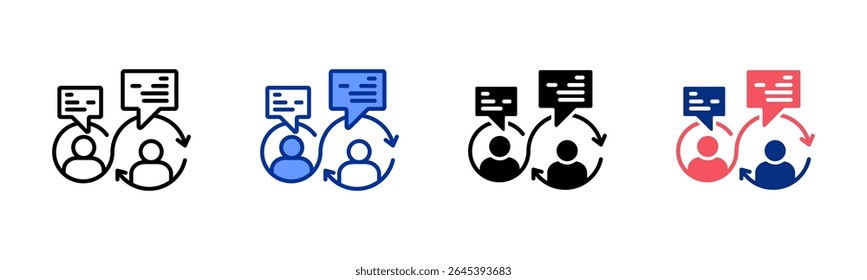 Coleção de vários estilos de folha de ícone responsiva