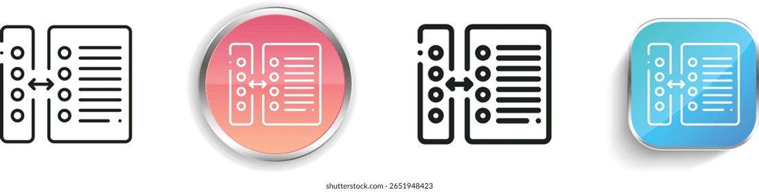 responsive icon. Thin Linear, Regular and Button Style Design Isolated On White Background