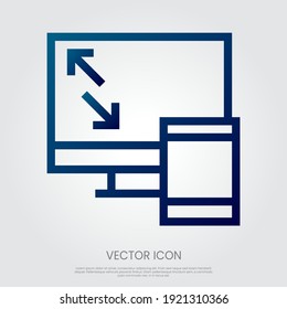 Responsive icon vector. Eps10 vector illustration.