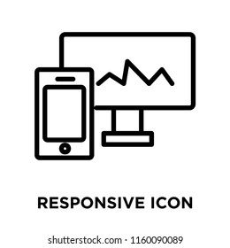 Responsive icon vector isolated on white background, Responsive transparent sign , line and outline elements in linear style