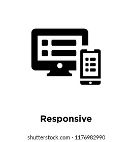 Responsive icon vector isolated on white background, logo concept of Responsive sign on transparent background, filled black symbol