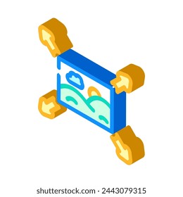 responsive images seo isometric icon vector. responsive images seo sign. isolated symbol illustration