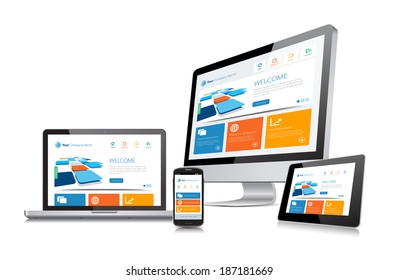 Dispositivos vectores de escritorio de sobremesa de Tablet PC de sobremesa con capacidad de respuesta