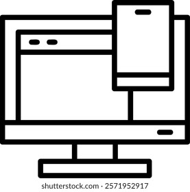 Responsive Line Vector Icon Design
