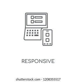 Responsive linear icon. Responsive concept stroke symbol design. Thin graphic elements vector illustration, outline pattern on a white background, eps 10.