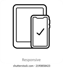 Responsive And Mobile Icon Concept