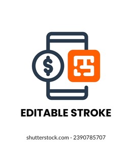 Responsive Mobile Payment Interface Vector Icon Illustration