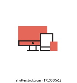 responsive modern vector illustration. isolated on white background