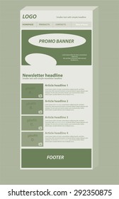 responsive newsletter layout template for business or non-profit organization