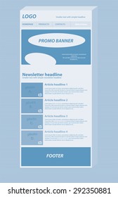responsive newsletter layout template for business or non-profit organization