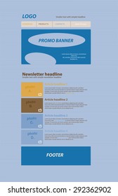 responsive newsletter layout template for business or non-profit organization