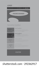 responsive newsletter layout template for business or non-profit organization