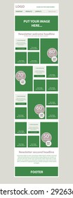 responsive newsletter layout template for business or non-profit organization
