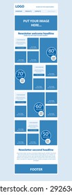 responsive newsletter layout template for business or non-profit organization