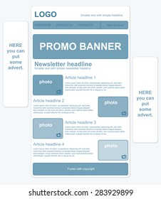 Responsive newsletter template with banners