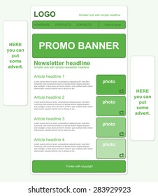 Responsive newsletter template with banners