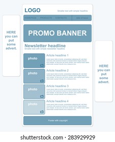 Responsive newsletter template with banners