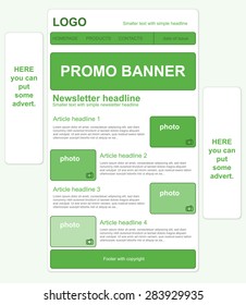 Responsive newsletter template with banners