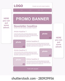 Responsive newsletter template with banners