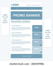 Responsive newsletter template with banners