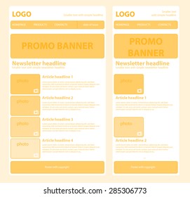 Responsive newsletter template for business or non-profit organization