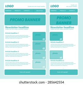 Responsive newsletter template for business or non-profit organization