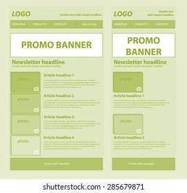 Responsive newsletter template for business or non-profit organization