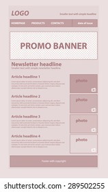 Responsive newsletter template for business or non-profit organization