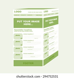 Responsive newsletter template for business or non-profit organization