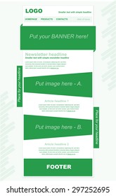 Responsive newsletter template for business or non-profit organization