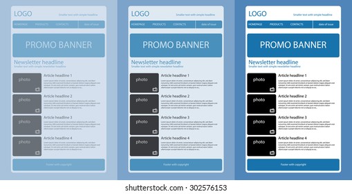 responsive newsletter template for business or non-profit organization