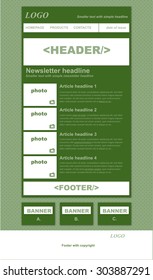 responsive newsletter template for business or non-profit organization