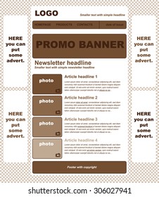 responsive newsletter template for business or non-profit organization