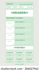 responsive newsletter template for business or non-profit organization