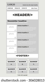 responsive newsletter template for business or non-profit organization