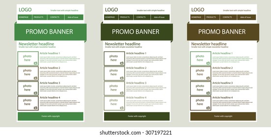 responsive newsletter template for business or non-profit organization