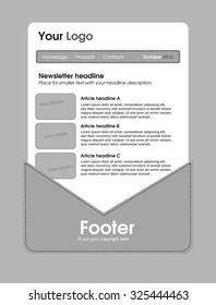 Responsive newsletter template for business or non-profit organization