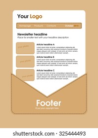 Responsive newsletter template for business or non-profit organization