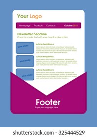 Responsive newsletter template for business or non-profit organization
