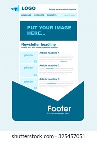 Responsive newsletter template for business or non-profit organization