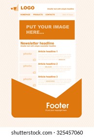 Responsive newsletter template for business or non-profit organization