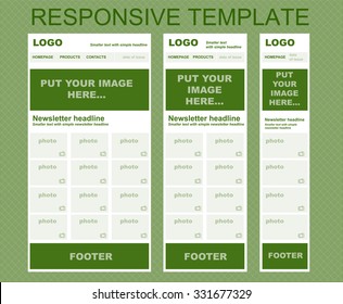 responsive newsletter template for business or non-profit organization