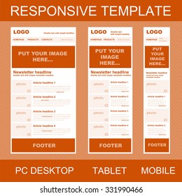 responsive newsletter template for business or non-profit organization