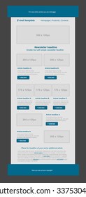 responsive newsletter template for business or non-profit organization