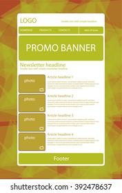 responsive newsletter template for business or non-profit organization