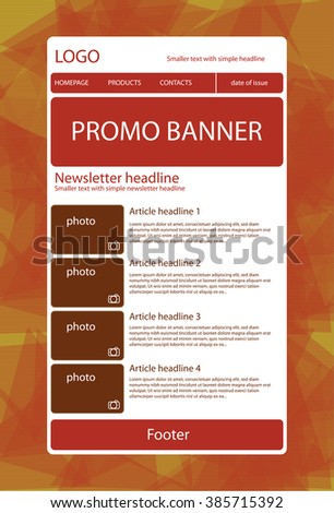 responsive newsletter template business nonprofit organization stock