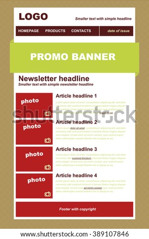 responsive newsletter template business nonprofit organization stock
