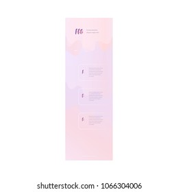 Responsive one page website design in trendy pastel colors with gradient. Modern landing page template design for business with beautiful tender background, vector illustration.