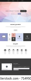 Responsive One Page Website Template with Low-Polygon Background